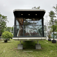 Fourniture d'usine luxe modulaire moderne préfabriqué maison préfabriquée maison capsule maison espace commercial dirigeable pod