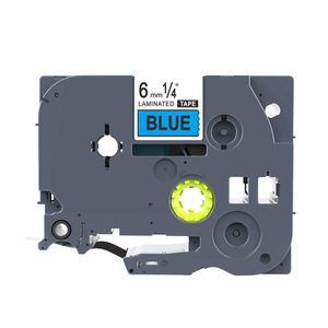 Orison-Cinta adhesiva para impresora táctil <span class=keywords><strong>P</strong></span>, cinta de etiquetas laminada estándar, color negro y azul, 6mm, compatible con Brother <span class=keywords><strong>P</strong></span> <span class=keywords><strong>Touch</strong></span> - Product Image 1