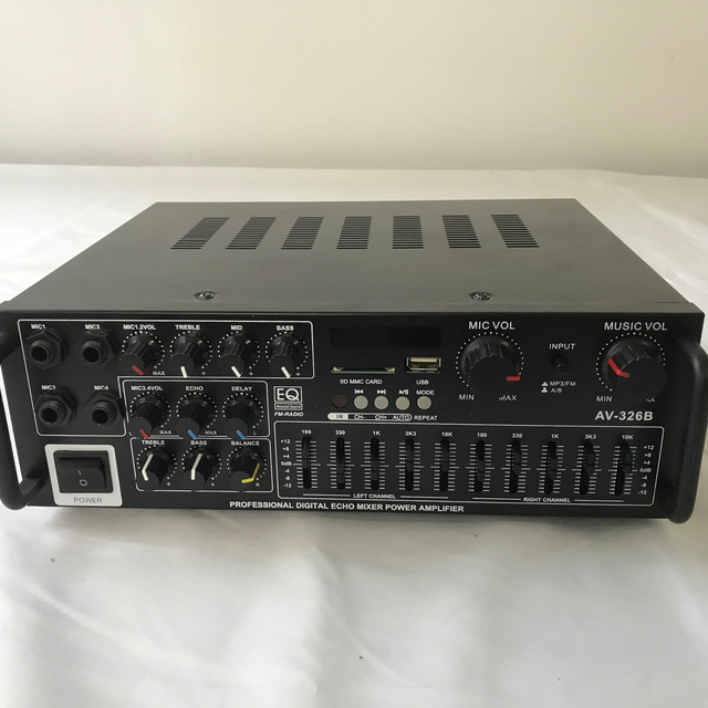 326bt Home Karaoke 4 Microphone Input Mixer 2 Channel Integrated Stereo Sound Professional Audio Power Audio Amplifier