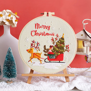 Punch principiante kit <span class=keywords><strong>bordado</strong></span> dibujos animados regalo de Navidad <span class=keywords><strong>bordado</strong></span> artesanías al por mayor personalizado <span class=keywords><strong>punto</strong></span> de <span class=keywords><strong>cruz</strong></span> aguja <span class=keywords><strong>bordado</strong></span> arte Kit - Product Image 2