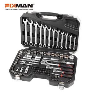 Vendita all'ingrosso chiave box 8-FIXMAN Professional Tools Kit 111PCS 1/2 "& 1/4" & 3/8 "DR. Cassetta degli attrezzi per chiavi a bussola