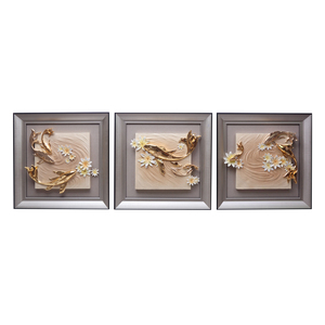 Dipinto 3D di Pesce Koi Dorato Personalizzato, Stile Sud-Est Asiatico, Decorazione Murale di Lusso in Resina+HDF, Grande Opera d'<span class=keywords><strong>Arte</strong></span> su Tela - Product Image 3