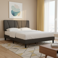 Tête de lit pour lit King Size 150x200cm, hauteur 11,8 pouces, éco-responsable, rembourrée, avec sommier à lattes en bois