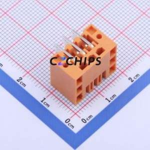 KF2EDGERM-3.5-2*3P Plug-in Terminal Block Bent Lead Through Hole,P=3.5mm Board-to-Board / Socket Closed Screw Fixing 2x3P 3.5mm - Product Image 2