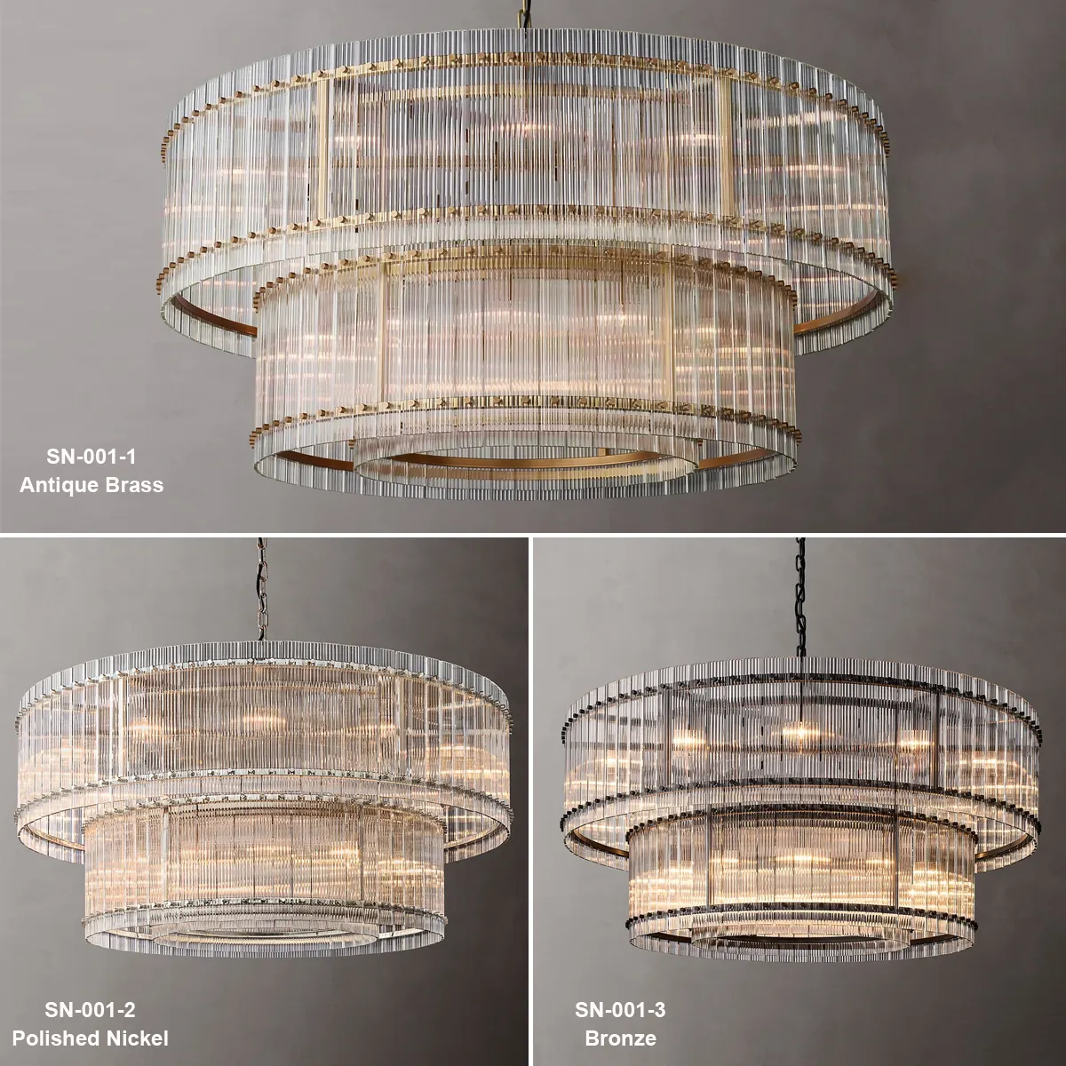 Modern Industrial Style Rivet Crystal Piece Chandelier Lighting Fixture for Living Room Kitchen Island Dining Room Foyer Lobby