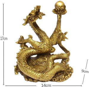 Matériau de résine Fengshui En Laiton Fait Main <span class=keywords><strong>Chinois</strong></span> <span class=keywords><strong>Dragon</strong></span> <span class=keywords><strong>Figurine</strong></span> pour Cadeaux - Product Image 4