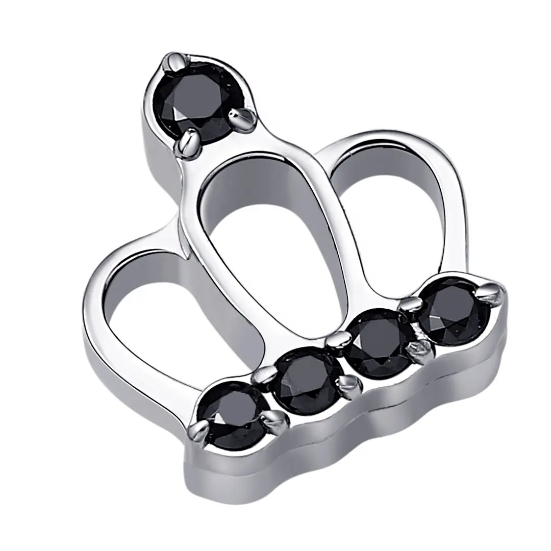 Eternal Metal ASTM F136 tapas roscadas de titanio con joyería piercing en forma de corona