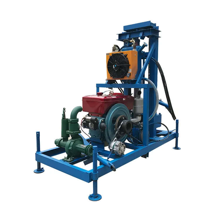 Portable Diesel Engine Hydraulic Water Well Drilling Rig Motor Borehole Drilling Rig Machine