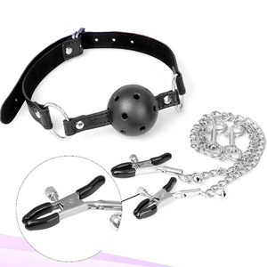 ชุดอุปกรณ์ BDSM ยี่ห้อ LeYuan สำหรับผู้หญิง - ที่ปิดปากซิลิโคน, ที่หนีบหัวนม, และชุดอุปกรณ์เสียบก้น - ของเล่นทางเพศสำหรับคู่รัก - Product Image 3