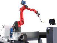 Robot de soudage intelligent professionnel sur rail au sol de haute précision avec système avancé de suivi de la couture par laser pour l'industrie architecturale