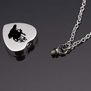 Stainless Steel <strong>Heart</strong> Cremation Ashes Pendant Jewelry Memorial Ashes Necklace Halloween <strong>Night</strong> of Horror - Product Image 3