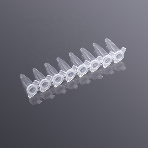Tubos de PCR de 0.2ml, <span class=keywords><strong>Tubo</strong></span> de Centrífuga PCR-8 de 0.1ml, Pared Ultrafina, Libre de DNase/RNase, No Pirogénico, No Citotóxico, 120 Tiras - Product Image 2