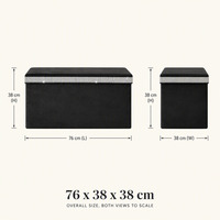 Banc de rangement en velours 76 cm avec garniture en strass étincelants, grande capacité, coffre de rangement pour jouets, idéal pour salon et chambre à coucher
