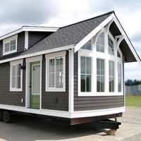 Maison modulaire mobile préfabriquée de luxe de 20 pieds, extensible, conteneurisée, à deux étages, type caravane, en acier, fabriquée en Chine