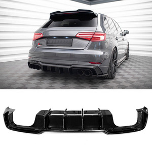 Difusor Trasero de Coche Negro Brillante ABS Personalizado de Fábrica para AUDI S3/<span class=keywords><strong>A3</strong></span> S-<span class=keywords><strong>Line</strong></span> 8V <span class=keywords><strong>Sportback</strong></span> Facelift 2016-2020 - Product Image 1