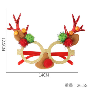 Lunettes de Noël à motif de cerf de dessin animé, accessoires de Noël pour adultes et enfants, cadeaux de fête, lunettes de déguisement pour événements festifs - Product Image 6