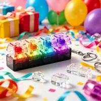 Nouveauté Tendance : Porte-clés anti-stress avec clavier LED lumineux et fonction clicker, jouet sensoriel