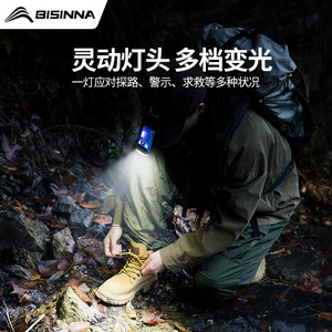 Bisinna Headlamp Rechargeable Led High Brightness Outdoor Hiking Fishing <b>Light</b> - Product Image 2