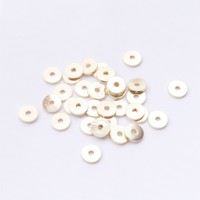 XINYU Perles entretoises plates en laiton plaqué or 18 carats, épaisseur 1 mm, 100 pièces/paquet, disques en vrac 4 mm/5 mm/6 mm/8 mm, apprêts pour bijoux de bracelet
