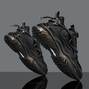 รองเท้าวิ่งลำลองผู้ชาย ดีไซน์ปุ่มหมุนแฟชั่น ผ้าตาข่ายระบายอากาศ สำหรับฤดูร้อน/ฤดูใบไม้ผลิ/ฤดูใบไม้ร่วง/ฤดูหนาว - Product Image 4