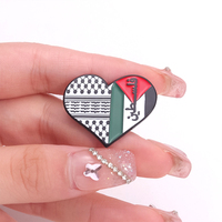 En gros Personnalisé Palestine Épinglettes En Vrac Drapeau Carte Pin Badges Doux Émail Dur En Métal Vêtements Décorations Conception Gravée Au Laser