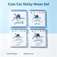 Bloc-notes autocollants mignons, bloc-notes adhésifs, ensemble complet de papeterie, notes adhésives personnalisées avec bloc-notes standard et bloc-notes pour lecteurs