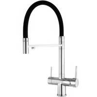 DOGO Offre Spéciale 304 SS Robinet de cuisine Double poignée 3 voies robinet filtre robinet d'eau retirer et descendre 3 voies mitigeur