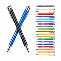 Bolígrafo con Logotipo Personalizado, Diseño de Botón de Aluminio Resistente, Marca Personalizada para Oficina Ejecutiva, Bolígrafo de Escritura para Negocios