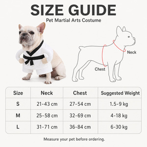 Costume d'Halloween pour chien, style <span class=keywords><strong>karaté</strong></span>, arts martiaux, ceinture noire de Taekwondo, Kimono blanc, tenue amusante pour animaux de compagnie, pour chiens et chats - Product Image 4
