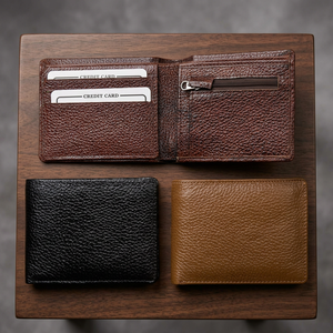 Genuine Leather <b>Mens</b> <b>Wallet</b> With Classic Design Multiple <b>Card</b> Slots And Cash Compartments For Everyday Use And Business Gifts - Product Image 5
