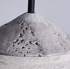 Lampe suspendue en travertin Wabi Sabi, îlot de cuisine, salle à manger, Japandi, pierre naturelle, papier de riz, LED, UL, RoHS, lampe suspendue en lin, décoration zen - Product Image 4