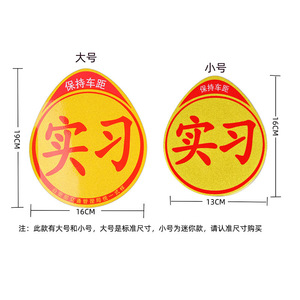 Reflective Learner Vehicle <b>Sticker</b> Magnetic Trunk Practice Car Accessory Reusable - Product Image 5