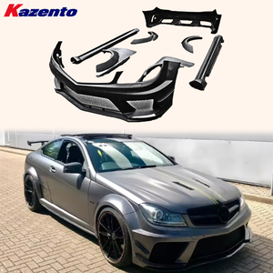 Kits de Carrocería Negros de FRP para Benz W204 C63 Coupé 12-15, Parachoques Delantero y Trasero FB/RB/FF/RF/SS - Product Image 1
