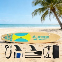 Nouvelle planche de SUP gonflable ultime avec technologie Drop Stitch et PVC de qualité militaire - Planche polyvalente écologique à 3 ailerons, capacité de 330 lb