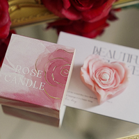 Bougie parfumée en forme de cœur de rose, cire de soja, parfum luxueux, 3D, faite à la main, réaliste, cadeau de la Saint-Valentin, anniversaire, mariage, souvenir