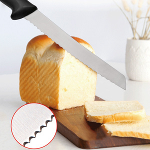 Sierra dentada profesional de acero inoxidable, cuchillo para pan, rebanador de pan, jamón, 8 pulgadas - Product Image 4