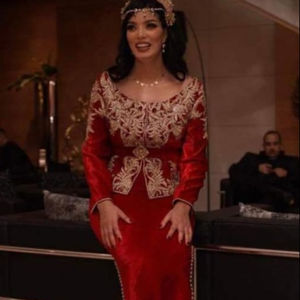 Elegante Vestido de Noche para Boda/Fiesta con Bordado Zardozi Premium de Alta Calidad - Product Image 1