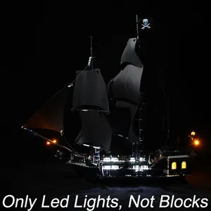 Led ışık kiti LEGO 4184 siyah inci gemi yapı taşı aydınlatma seti (sadece LED ışık, blok kiti)