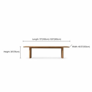 Mesa de Comedor Rectangular de Teca Sólida de Lujo a Gran Escala para Exteriores, Pieza Destacada para Proyectos de Hostelería de Alta Gama - Product Image 3