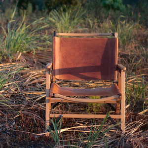 Lusso per il tempo libero in pura pelle fatta a mano Patio Garden Resort reclinabile mobili da esterno Sun Lounge Sea Camping sedia da spiaggia pieghevole - Product Image 5