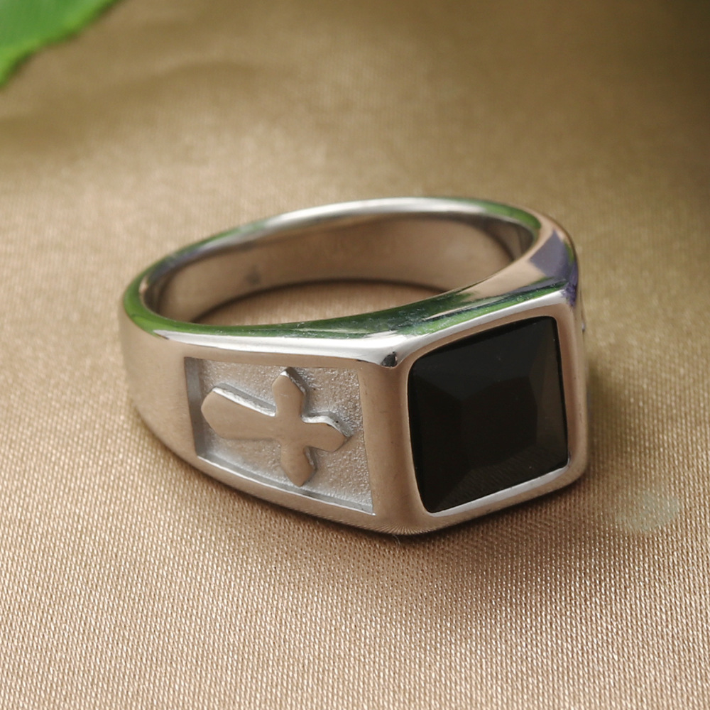 Steel-colored black stone