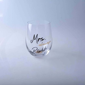Mr. Giusto Mrs. sempre a destra personalizzabile cristallo Stemless vetro di lusso Design capacità di colore stile con scatola regalo - Product Image 4
