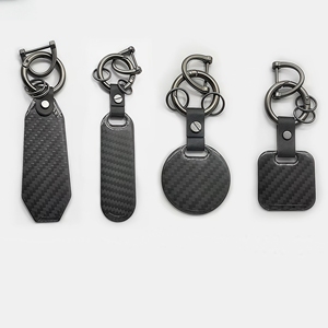 พวงกุญแจโลหะแบบกำหนดเองที่ใส่กุญแจบัตรอลูมิเนียมคาร์บอนไฟเบอร์3D หรูหราโลโก้แบรนด์ใหม่ - Product Image 1
