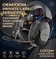 Casque filaire circum-auriculaire RGB avec son surround et USB pour le gaming et les appels, microphone intégré pour PC portable et joueurs