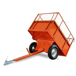 Petit chariot de décharge pour ATV, portable, robuste, avec cadre en acier, de haute qualité, pour jardin