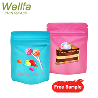Sacs Mylar personnalisés imprimés, holographiques, souples au toucher, anti-odeur, à l'épreuve des enfants, pour biscuits, en forme de 1G, 3.5G, 7G, 28G, type stand-up pouch