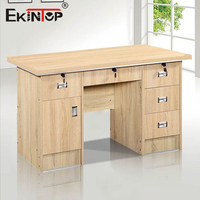 Bureau de direction modulaire en PVC imitation bois Ekintop à prix abordable pour petit espace de travail