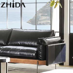 Sofá Seccional de cuero, conjunto de muebles de Italia, conjunto de sofá de salón de diseño grande y moderno de lujo - Product Image 3