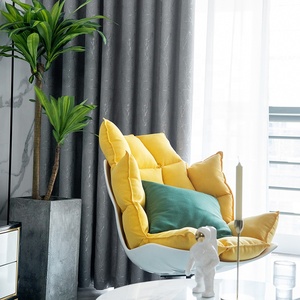 Factory Supply Blue <strong>Blackout</strong> Jacquard <strong>Curtains</strong> for Living Room Polyester Nordic Modern Solid <strong>Color</strong> <strong>Curtain</strong> Fabrics - Product Image 6