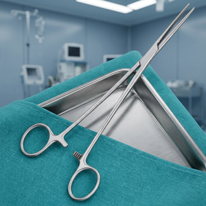 Pinces hémostatiques BENGOLEA à dents de rat 1x2 droites, certifiées CE, instrument chirurgical - Product Image 4